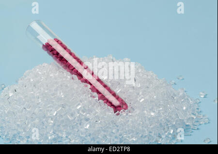 plastic granules close up for molding Stock Photo