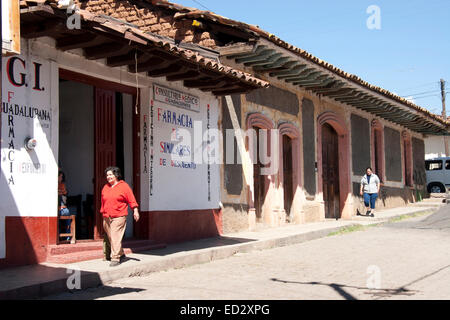 The village of Erongaricuaro on Lake Patzcuaro, Michoacan, Mexico Stock Photo