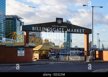 Entrance to the Billingsgate fish market at Canary Wharf, London England United Kingdom UK Stock Photo