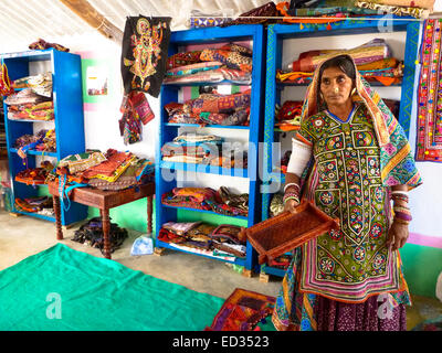 portrait of etnic woman in bhuj gujarat india Stock Photo