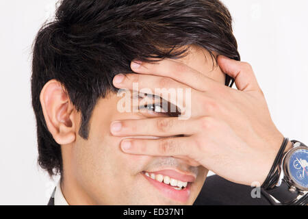 1 indian Business Man fun Stock Photo