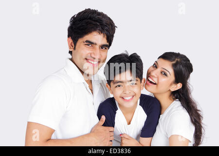 indian Parents and son fun Stock Photo