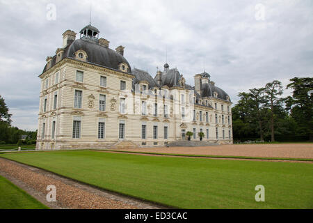 Chateau de Cheverny, a famous castle of the Loire valley in the departement Loir-et-Cher in France. Stock Photo