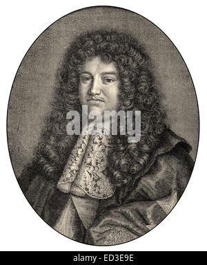 François Michel Le Tellier, Marquis de Louvois, 1641-1691, a French Secretary of State for War, François Michel Le Tellier, Marq Stock Photo