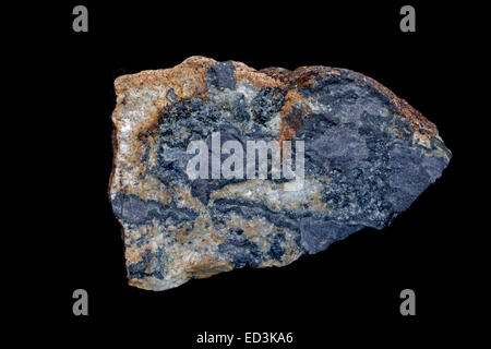 fluorobritholite, surrounded by allanite, Rare earth element bearing minerals, Colorado Stock Photo
