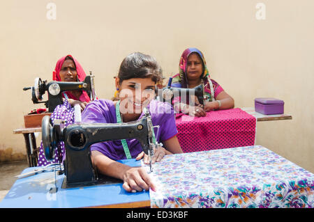 indian rural Tailor Worker Stock Photo