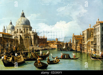 Canaletto aka Giovanni Antonio Canal, The Entrance to the Grand Canal, Venice. Circa 1730. Oil on canvas. Stock Photo