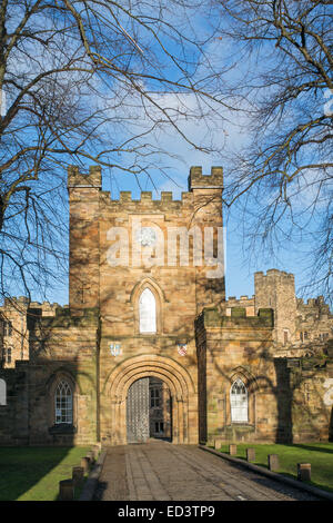 Winter view of Durham University college entrance Durham City north east England, UK Stock Photo