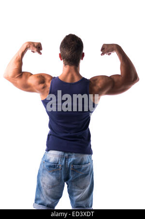 Back shot of shirtless muscular young man, relaxed Stock Photo by  ©artofphoto 70622447