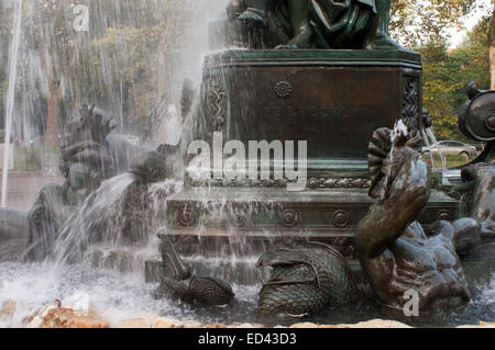 BAILEY FOUNTAIN GRAND ARMY PLAZA BROOKLYN NEW YORK CITY USA. Bailey Fountain is an outdoor sculpture in New York City at the sit Stock Photo