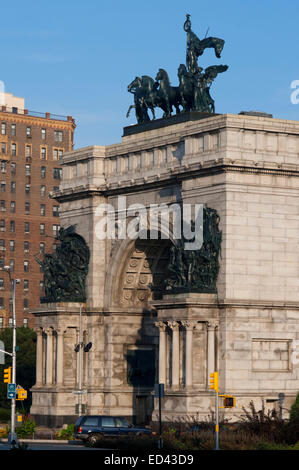 Grand Army Plaza. NYC. Grand Army Plaza comprises the northern corner and the main entrance of Prospect Park in the borough of B Stock Photo