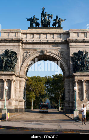 Grand Army Plaza. NYC. Grand Army Plaza comprises the northern corner and the main entrance of Prospect Park in the borough of B Stock Photo