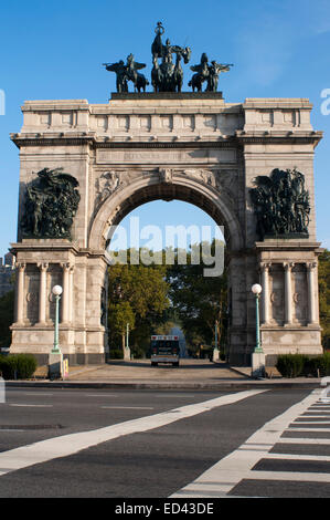 Grand Army Plaza. NYC. Grand Army Plaza comprises the northern corner and the main entrance of Prospect Park in the borough of B Stock Photo