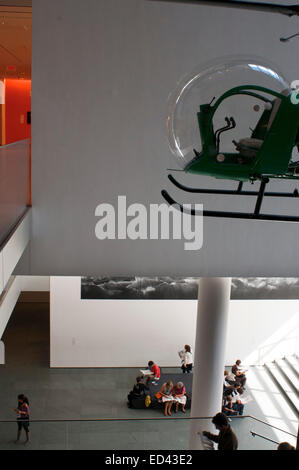 Manhattan, Midtown, Museum of Modern Art (MoMa), helicopter Bell 47D1. Manhattan. USA. The Museum of Modern Art (MoMA) is an art Stock Photo