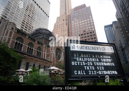 St bartholomew's church new york. St Bartholomew’s Church, Park Avenue, General Electric Building, Waldorf Astoria Hotel, Manhat Stock Photo