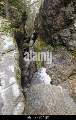 Moose Cave Gorge in Grafton Notch State Park in Newry, Maine USA during the autumn months Stock Photo