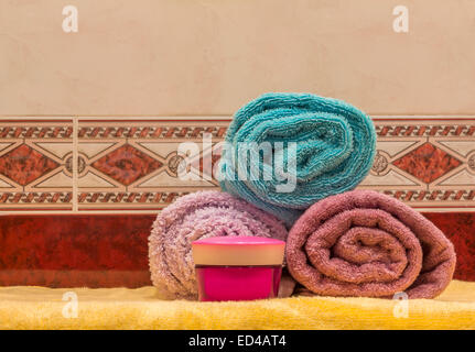rolls of towels Stock Photo