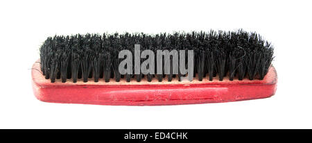 Wooden brush isolated on the white background Stock Photo