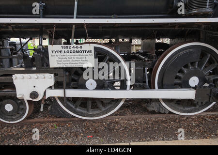 Galveston Railroad Museum 1892 4-6-0 class 'New Orleans Steam Engine' locomotive number 314, Galveston, Texas. Stock Photo