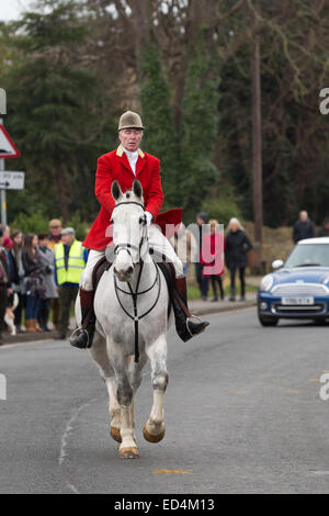 26 December 2014 - Annual Boxing Day meeting of the North Cotswold Hunt in Broadway village, Worcestershire.