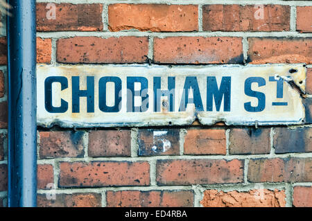Sign for 'Chobham Street' Stock Photo