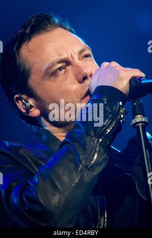 Assago Milan Italy. 02th May 2012. The Italian singer/songwriter TIZIANO FERRO performs live at the Mediolanum Forum during the Stock Photo