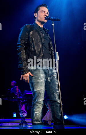 Assago Milan Italy. 02th May 2012. The Italian singer/songwriter TIZIANO FERRO performs live at the Mediolanum Forum during the  Stock Photo