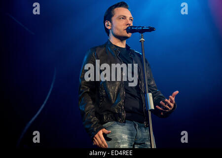 Assago Milan Italy. 02th May 2012. The Italian singer/songwriter TIZIANO FERRO performs live at the Mediolanum Forum during the  Stock Photo