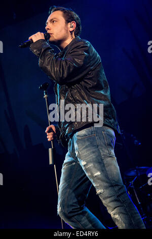 Assago Milan Italy. 02th May 2012. The Italian singer/songwriter TIZIANO FERRO performs live at the Mediolanum Forum during the  Stock Photo