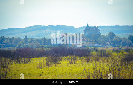 landscape terrain far from Olesko Castle Stock Photo