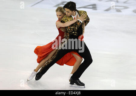 Barcelona, Spain. 12th Dec, 2014. ISU Grand Prix of Figure Skating Final 2014. Picture show Kaitlyn Weaver and Andrew Poje (CAN) during ice dance short dance program. © Action Plus Sports/Alamy Live News Stock Photo