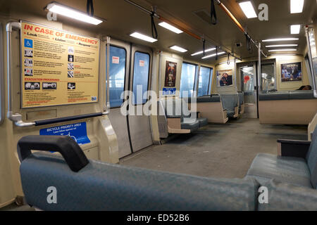 Inside a Bay Area Rapid Transit (BART) train, California, USA Stock ...