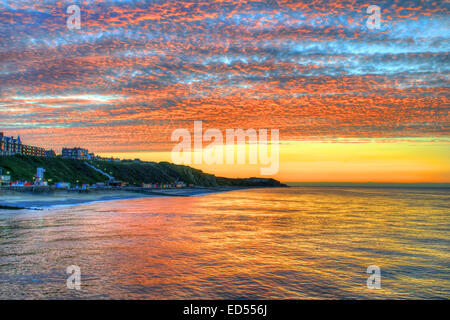 One of the best sunsets I have ever seen was this one as seen from cromer Pier, Norfolk. Stock Photo