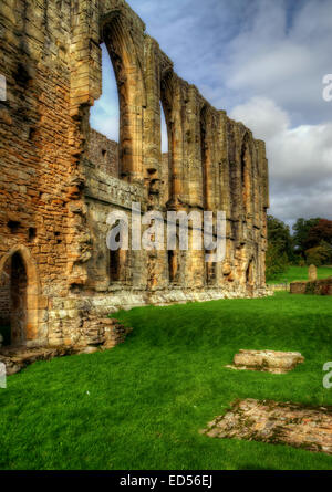 Easby Abbey some 2 miles east of Richmond North Yorkshire. Stock Photo