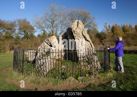 Rollright Stones - The Whispering Knights Stock Photo