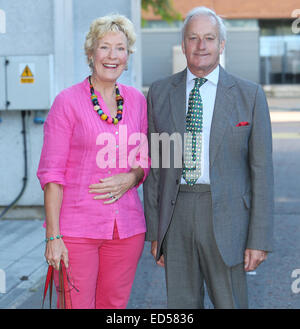 Christine and Neil Hamilton outside ITV Studios  Featuring: Christien and Neil Hamilton Where: London, United Kingdom When: 25 Jun 2014 Stock Photo