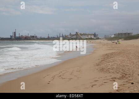 City Beach in Wollongong looking towards Port Kembla. Stock Photo