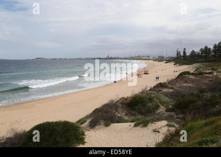 City Beach in Wollongong looking towards Port Kembla. Stock Photo