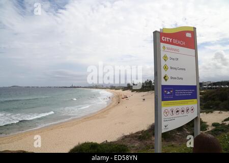 City Beach in Wollongong looking towards Port Kembla. Stock Photo