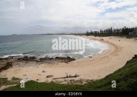 City Beach in Wollongong looking towards Port Kembla. Stock Photo