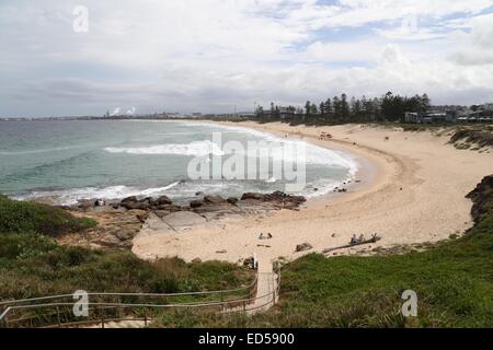 City Beach in Wollongong looking towards Port Kembla. Stock Photo