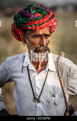 Portrait of Indian farmer man in rural India concept. Funky expressions ...