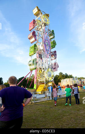 Carnival rides at the Moore County Fair, Carthage,  North Carolina Stock Photo