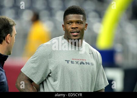 Houston, TX, USA. 28th Dec, 2014. Houston Texans wide receiver Andre Johnson #80 prior to the NFL football regular season finale between the Houston Texans and the Jacksonville Jaguars from NRG Stadium in Houston, TX. © csm/Alamy Live News Stock Photo