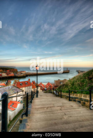 The 199 Steps Whitby North Yorks Stock Photo - Alamy