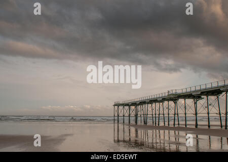 Saltburn By The Sea and the pier being the main feature in this image. Saltburn Canvas. Saltburn Canvases. Saltburn Prints. Salt Stock Photo