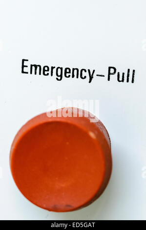 Emergency call button above the bed of a patient in a hospital. Stock Photo