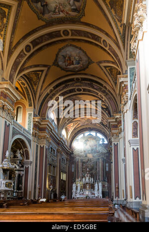 nave, church of St. Ignatius of Loyola, Gorizia, Italy Stock Photo