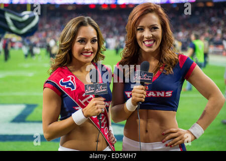 Houston, Texas, USA. 28th Dec, 2014. Houston Texans Cheerleaders record a web show after an NFL game between the Houston Texans and the Jacksonville Jaguars at NRG Stadium in Houston, TX on December 28th, 2014. The Texans won the game 23-17. Credit:  Trask Smith/ZUMA Wire/Alamy Live News Stock Photo