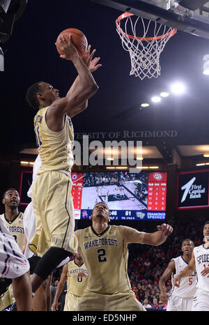 Greg McClinton (11) of the Wake Forest Demon Deacons controls the ball ...